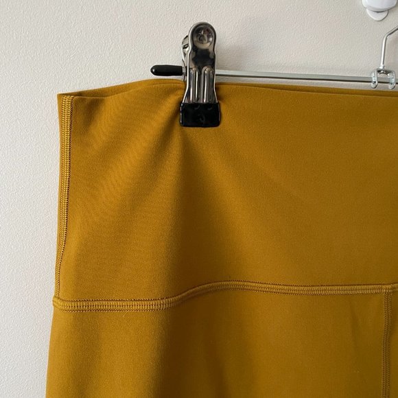 Lululemon 2021 Align Short High Rise Stretch Fitted Gold Spice 14 - Picture 4 of 5
